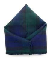 Gents Black Watch Tartan Polyviscose Pocket Square