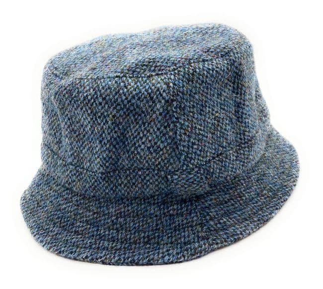 Gents Blue Fleck Harris Tweed Fishing Hat