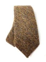 Brown Herringbone Harris Tweed Tie | Made in Scotland
