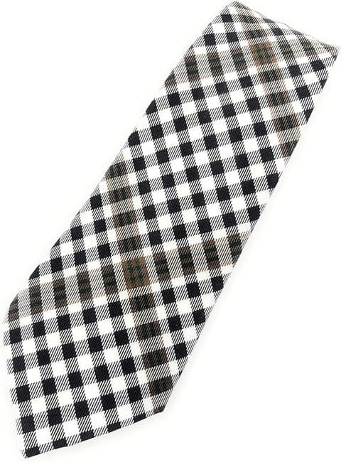 Gents Burns Check Tartan Tie