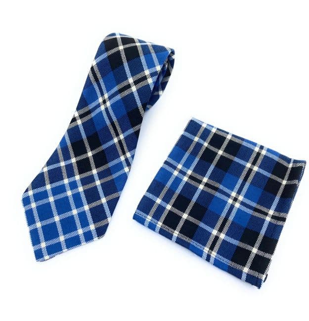 Gents Clark Ancient Tartan Tie & Pocket Square Set
