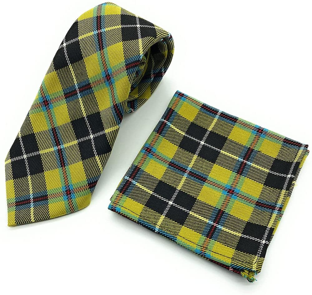 Gents Cornish National Tartan Tie & Matching Pocket Square Set