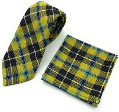 Gents Cornish National Tartan Tie & Matching Pocket Square Set | Classic Tartan Gift Set