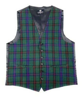 Gents Davidson Modern Tartan Six Button Waistcoat