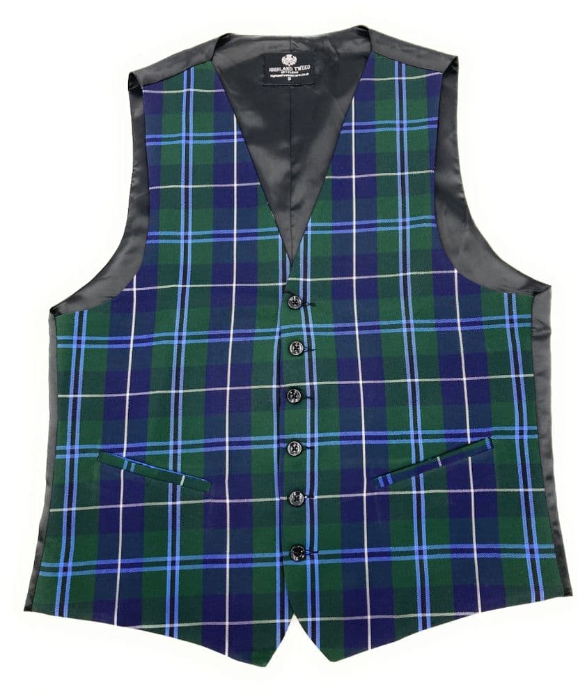 Gents Douglas Modern Tartan  Six Button Waistcoat