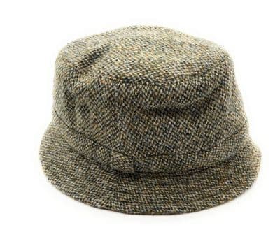 Gents Green Fleck Harris Tweed Fishing Hat