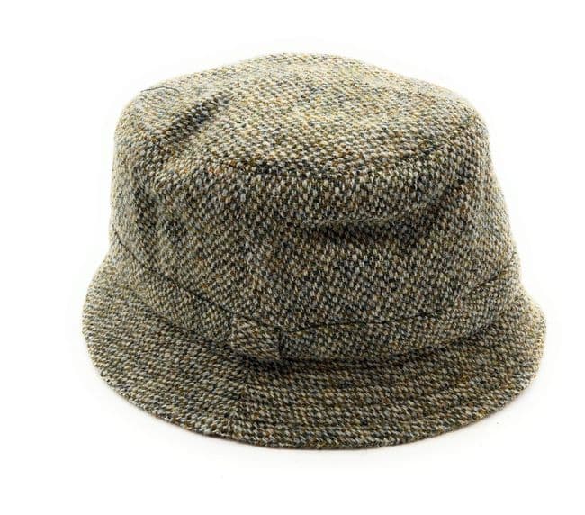 Gents Green Fleck Harris Tweed Fishing Hat