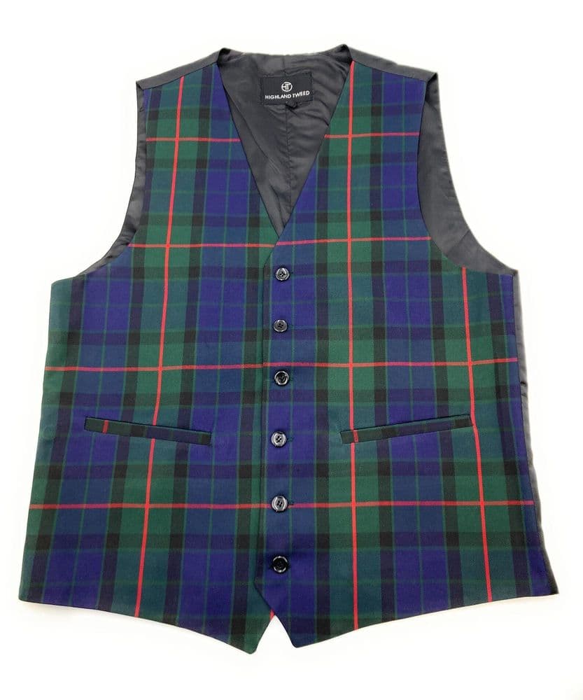 Gents Gunn Modern Tartan Six Button Waistcoat
