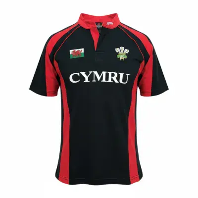 Gents Haka Welsh Rugby Shirt Black
