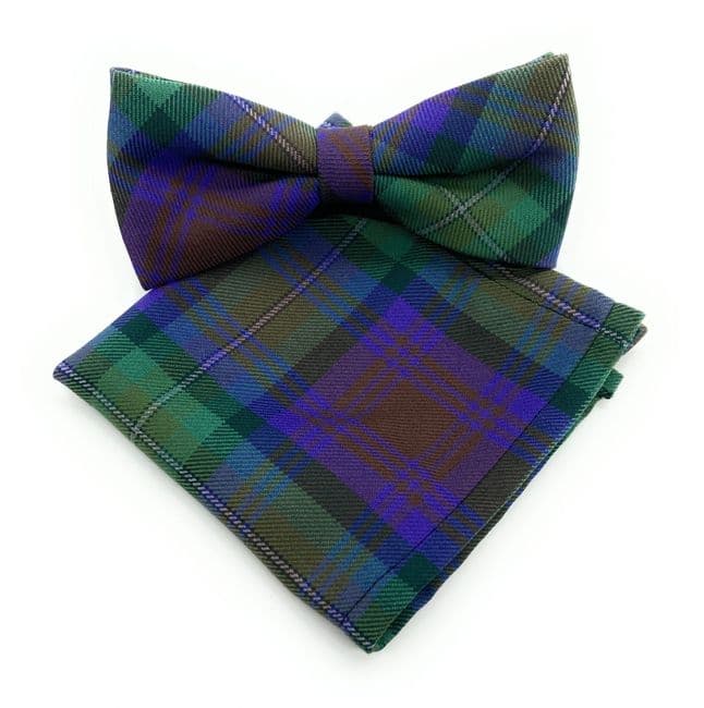Gents Isle Of Skye Tartan Bow Tie & Matching Pocket Square Set