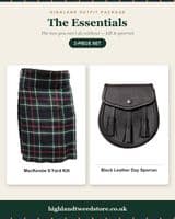 Gents MacKenzie Tartan 5 Yard Kilt & Casual Day Sporran Set