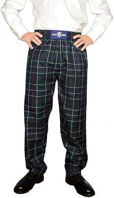 Gents MacKenzie Tartan Casual Trousers