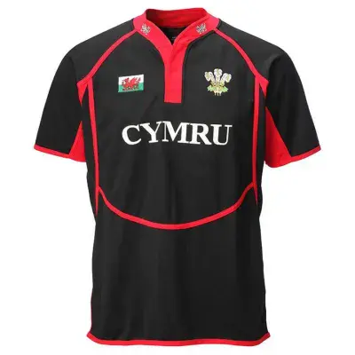 Gents New Cooldry Welsh Rugby Shirt Black