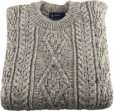 Gents Pure British Wool Skiddaw Aran Jumper