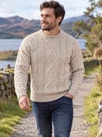 Skiddaw Aran Jumper | Pure British Wool
