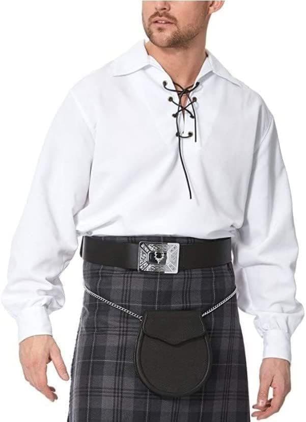 Gents Pure Cotton Casual White Ghillie Shirt