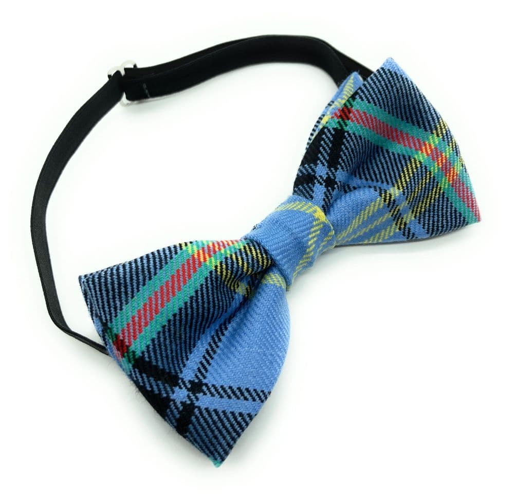 Gents Pure New Wool Bell of the Borders Tartan Bow Tie Made in Scotland