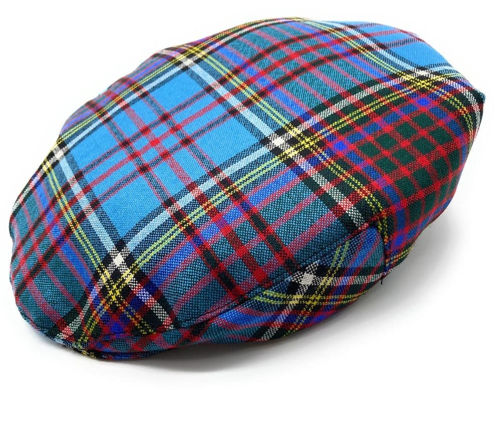 Gents Pure Wool Anderson Tartan Flat Cap