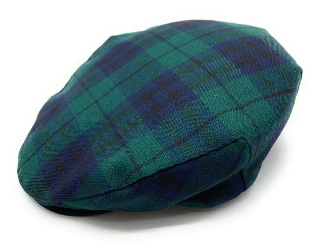 Gents Pure Wool Austin Tartan Flat Cap