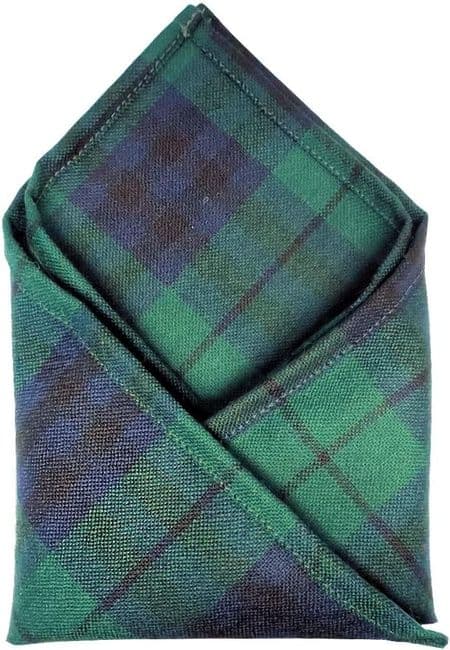 Gents Pure Wool Austin Tartan Pocket Square - Made In Scotland
