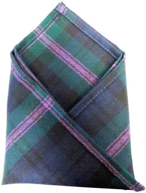 Gents Pure Wool Baird Tartan Pocket Square - Made In Scotland
