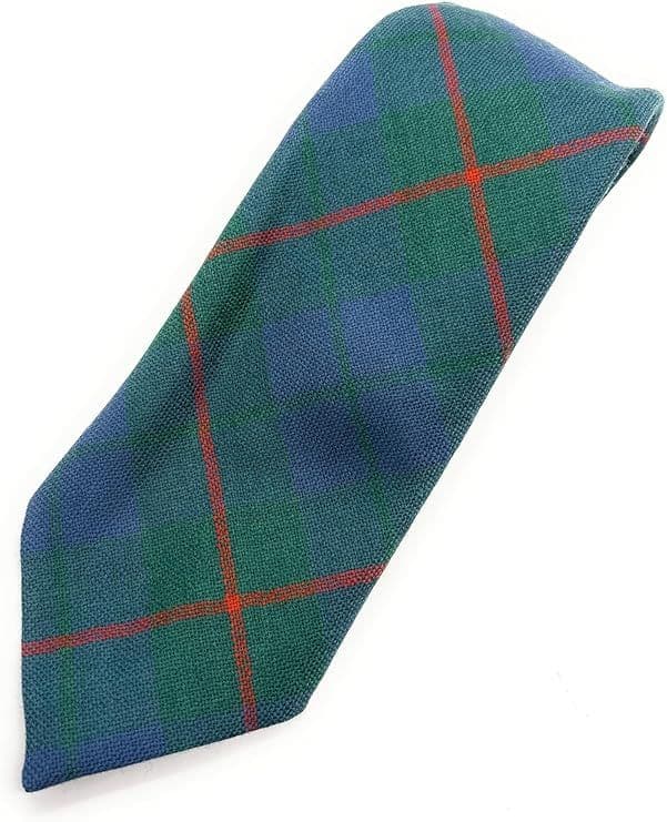 Gents Pure Wool Barclay Hunting Ancient Tartan Tie - Made In Scotland