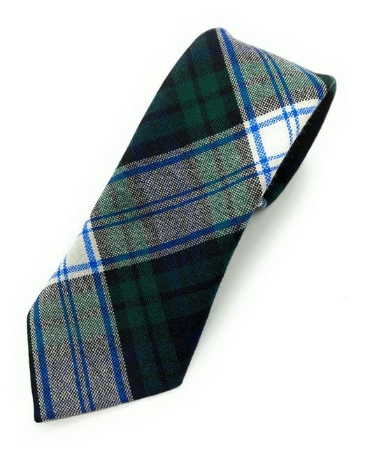 Gents Pure Wool Black Watch Dress Modern Tartan Tie Made in Scotland