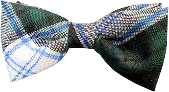 Gents Pure Wool Black Watch Dress Tartan Bow Tie Made in Scotland