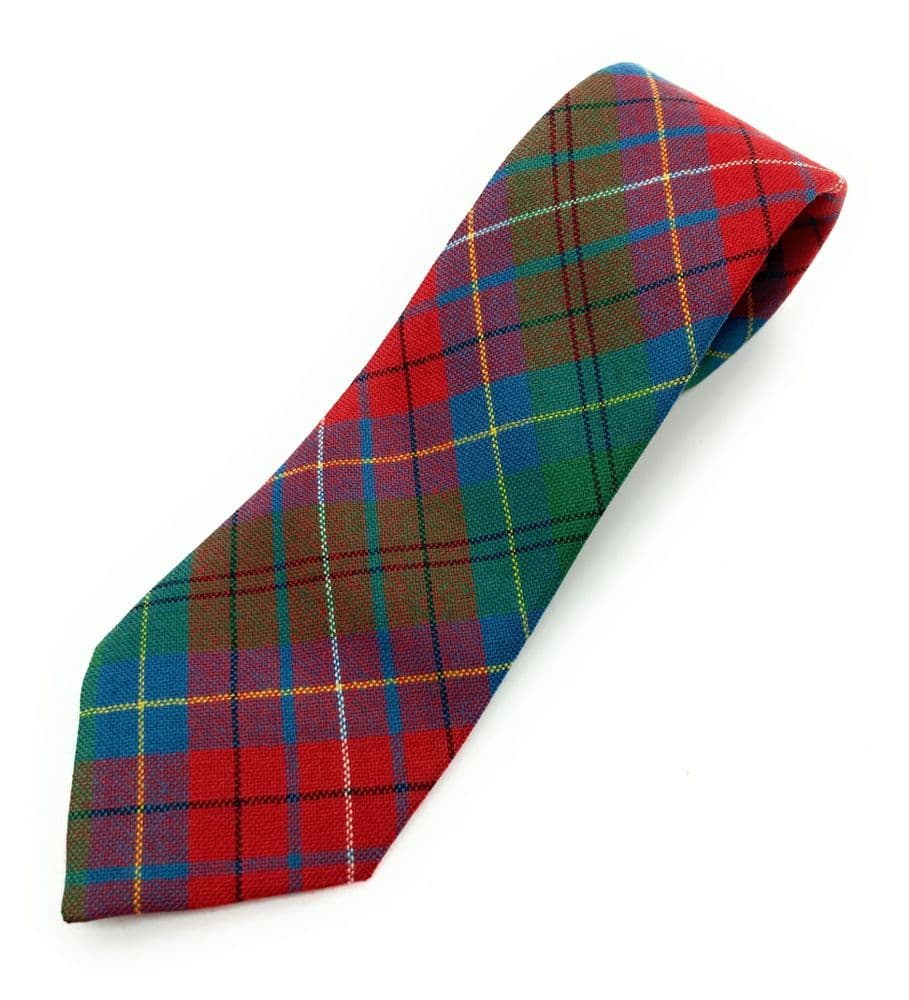 Gents Pure Wool British Columbia Tartan Tie Made in Scotland