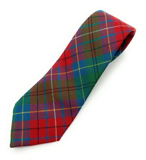 Gents Pure Wool British Columbia Tartan Tie Made in Scotland