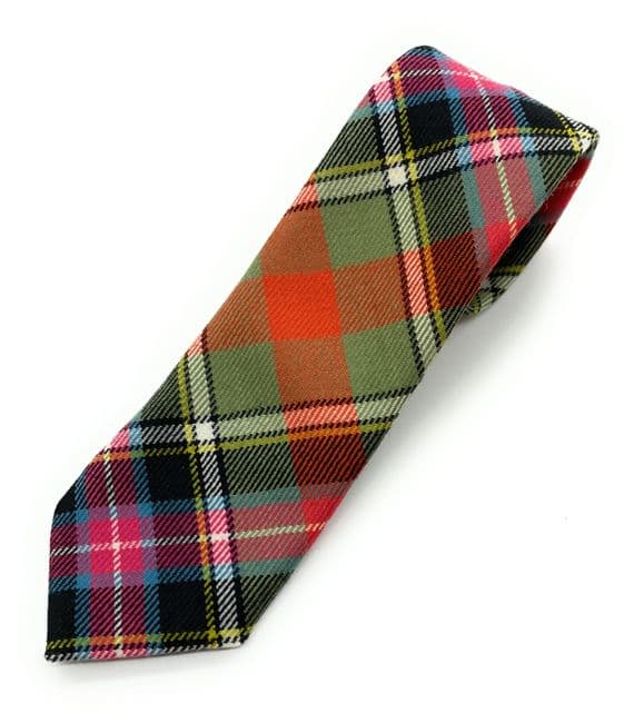 Gents Pure Wool Bruce of Kinnaird Ancient Tartan Tie Made in Scotland