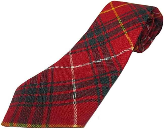 Gents Pure Wool Bruce Modern Tartan Tie Made in Scotland
