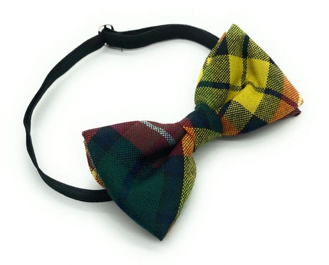 Gents Pure Wool Buchanan Modern Tartan Bow Tie Made in Scotland