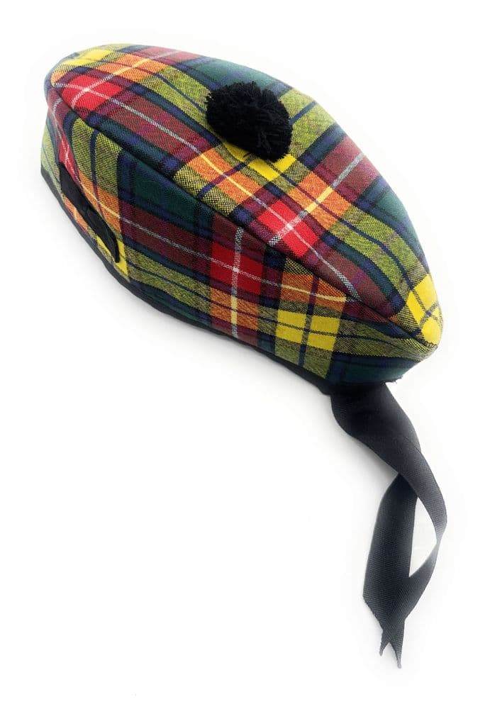 Gents Pure Wool Buchanan Modern Tartan Glengarry Hat