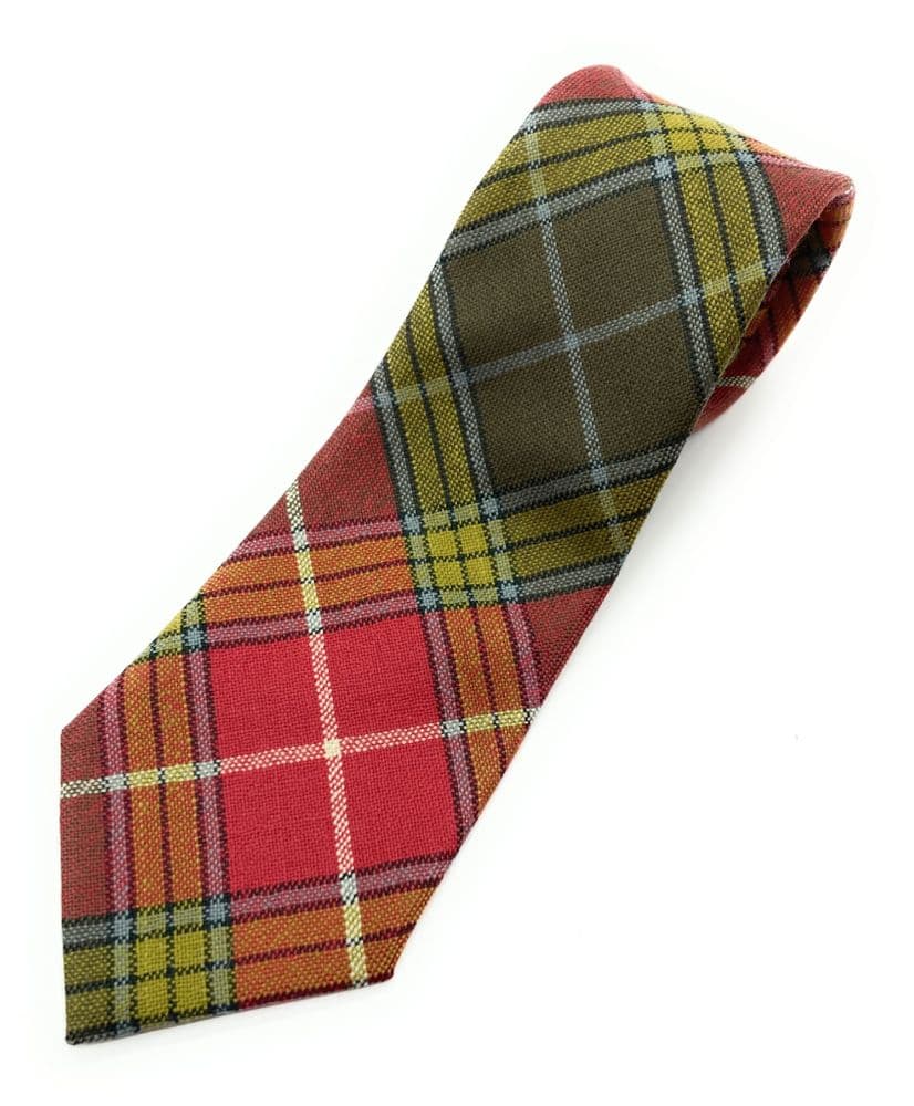Gents Pure Wool Buchanan Old Weathered Tartan Tie Made in Scotland