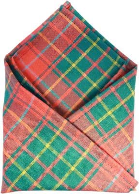 Gents Pure Wool Burnett Ancient Tartan Pocket Square - Made In Scotland