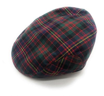 Gents Pure Wool Cameron Erracht Tartan Flat Cap - Made in Scotland