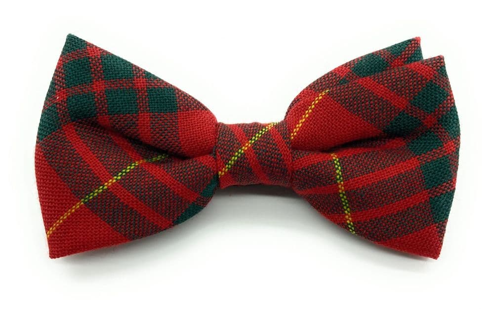 Gents Pure Wool Cameron Modern Tartan Bow Tie By Ingles Buchan of Scotland