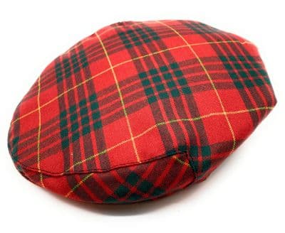 Gents Pure Wool Cameron Modern Tartan Flat Cap