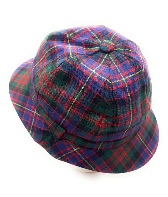Gents Pure Wool Cameron of Erracht Tartan Deerstalker Hat - Made in Scotland