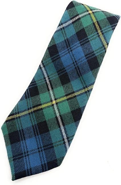 Gents Pure Wool Campbell of Argyll Ancient Tartan Tie - Made In Scotland