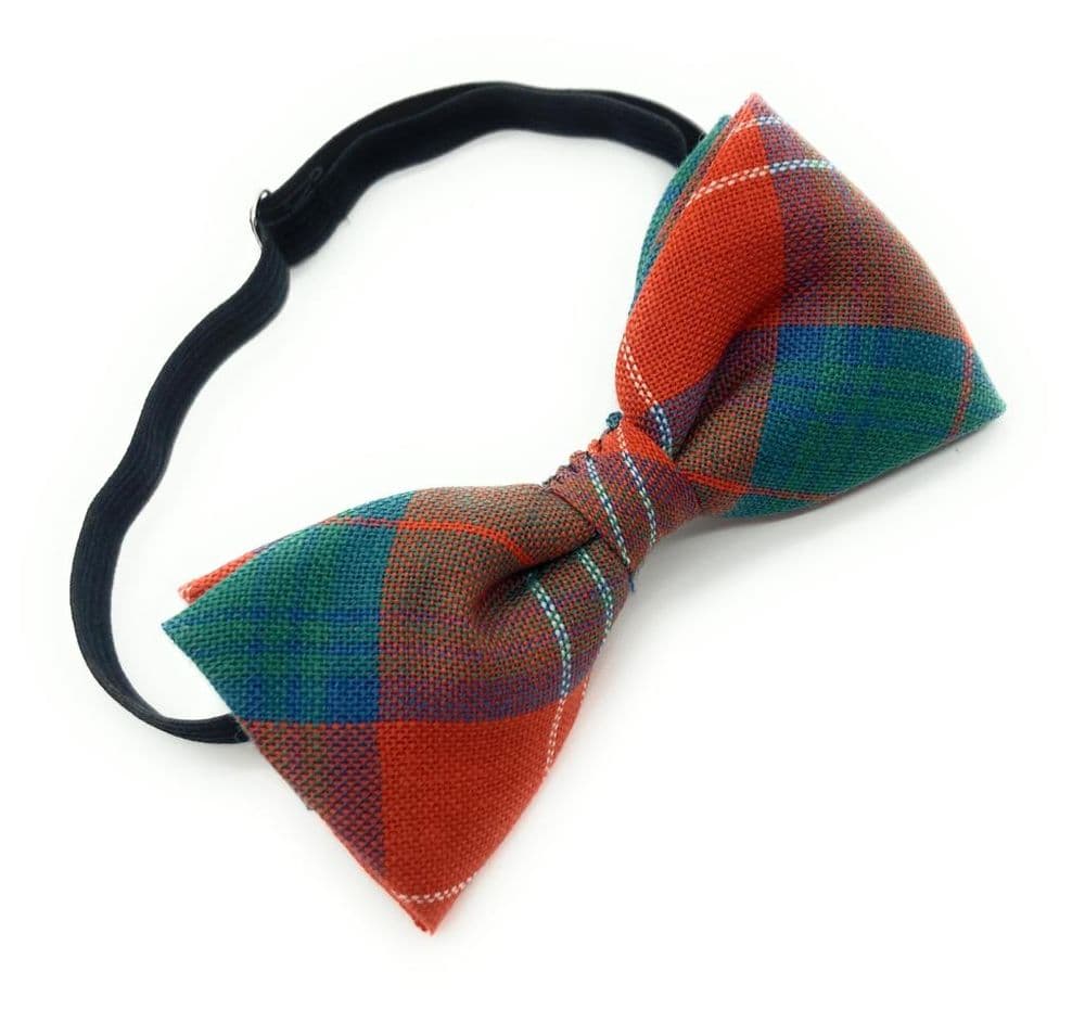 Gents Pure Wool Chisholm Ancient Tartan Bow Tie Made in Scotland