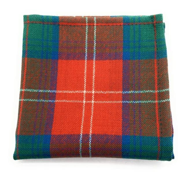 Gents Pure Wool Chisholm Ancient Tartan Pocket Square - Made In Scotland