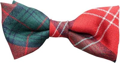 Gents Pure Wool Chisholm Tartan Bow Tie Made in Scotland