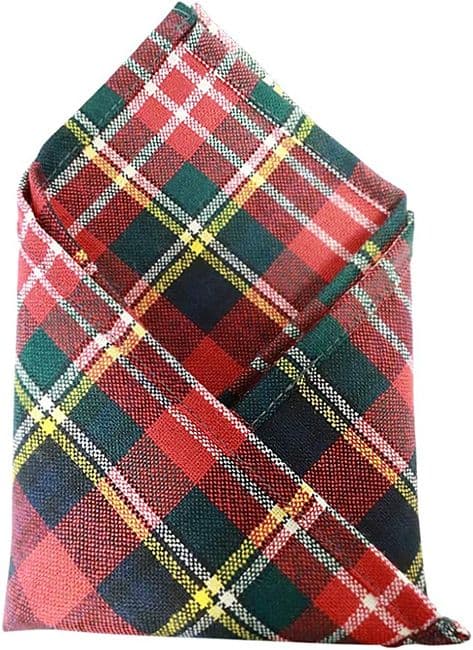 Gents Pure Wool Christie Tartan Pocket Square - Made In Scotland