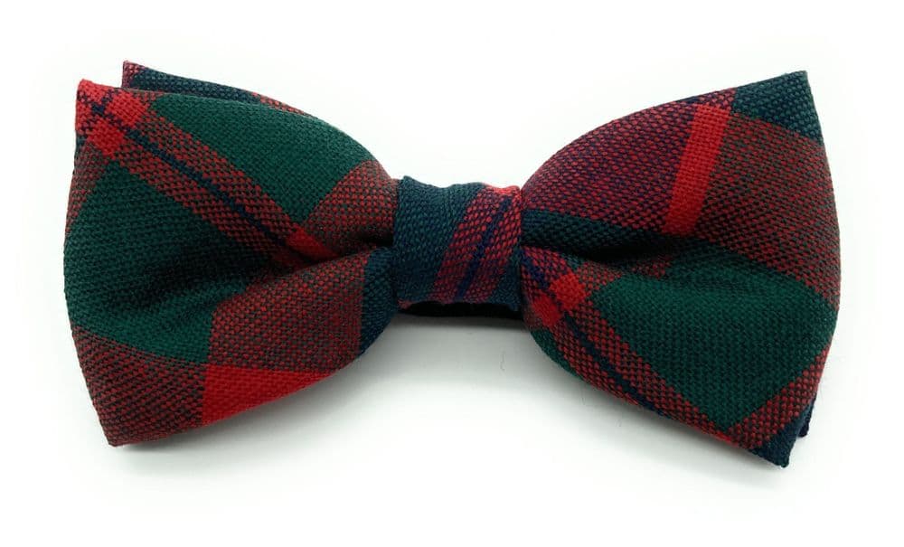 Gents Pure Wool City of Glasgow Tartan Bow Tie By Ingles Buchan of Scotland