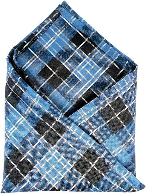 Gents Pure Wool Clark Ancient Tartan Pocket Square - Made In Scotland