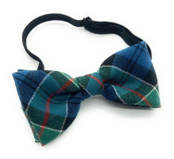 Gents Pure Wool Colquhoun  Ancient Tartan Bow Tie Made in Scotland