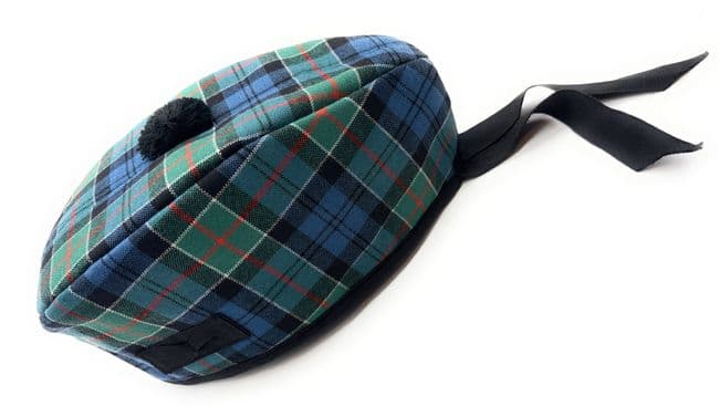 Gents Pure Wool Colquhoun Ancient Tartan Glengarry Hat - Made in Scotland