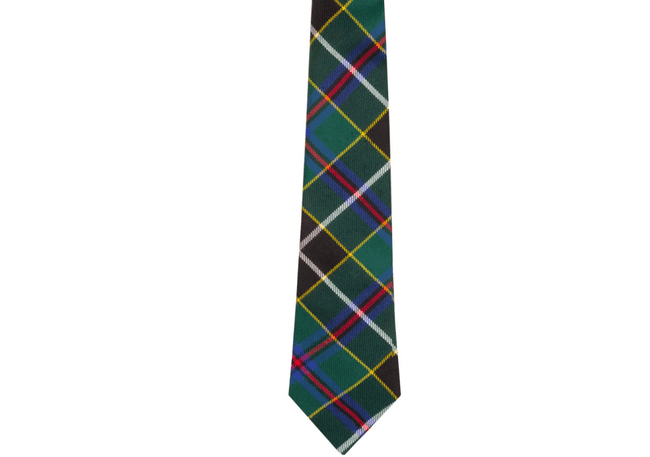 Gents Pure Wool Cornish Hunting Modern Tartan Tie Made in Scotland